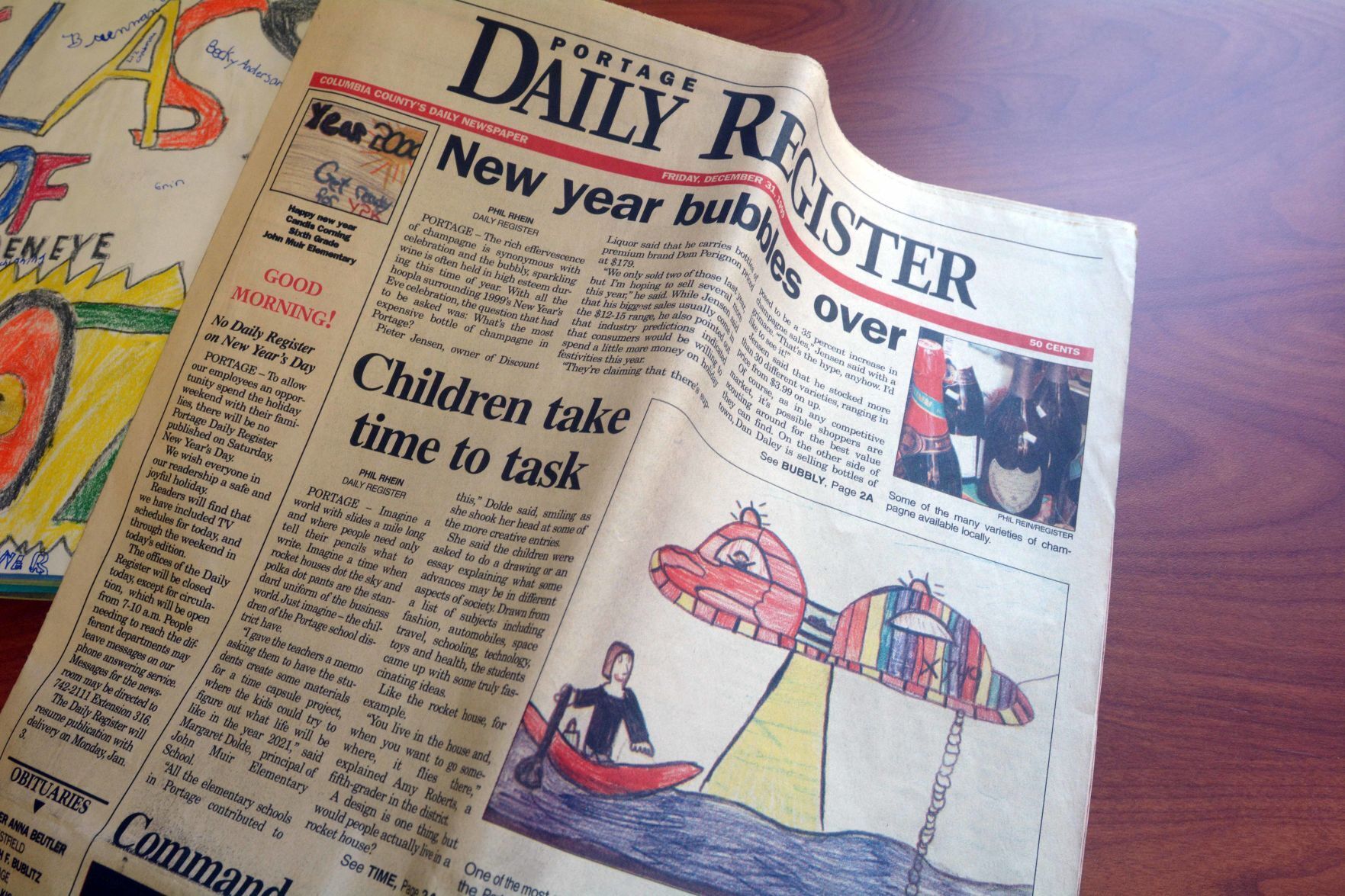 Portage students create time capsule